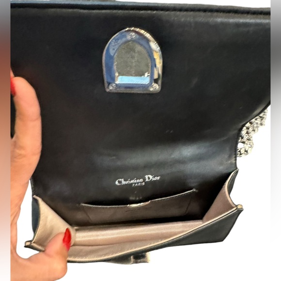 Dior DIORAMA LEATHER CROSSBODY BAG Black - Picture 12 of 14